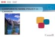 2.5 corporate name policy (canada)