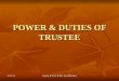 Power and Duties of Trustee