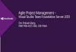 Agile project management with visual studio tfs 2013 - My presentation at Regional Scrum Gathering India 2014, Hyderabad, India