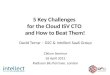 5 key challenges for the cloud isv cto and how to beat them!