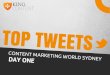 Content Marketing World Sydney - Top Tweets (Day One 2014)