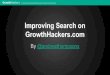 Improving Search on GrowthHackers.com