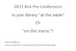 Is Your Library "at the table" or "on the menu"