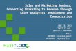 MassTLC seminar:  Connecting Marketing to Revenue through Sales Analytics, Enablement, and Communication