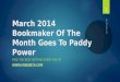Bookmaker Money Back Offer Report - March 2014