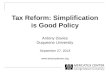 Capitol Hill Campus: Tax Reform: Simplification is Good Policy