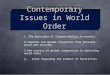 Issues in world order