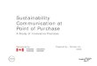 Sustainability Communication at Point of Purchase