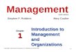 Chapter 1 management (10 th edition) by robbins and coulter