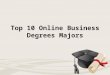 Top 10 Online Business Degrees Majors