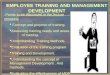 Employee training and mdp