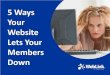 5 Ways Your Website Lets Your Members Down