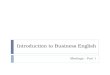 Introduction to Business English - Day 10