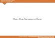 Open data campaigning camp - introduction and history