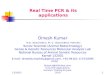 Real time pcr applications-training-june 2010
