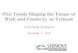 Five Trends Shaping the Future of Creativity and Work in Vermont
