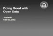 SoCap 2011: Socially Good Products from Open Data