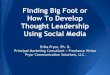 How to Develop Thought Leadership Using Social Media