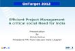 Welcome speech_Efficient project management - Girish Kelkar