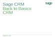Back To Basics - Sage CRM