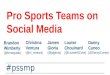 Pro Sports Teams on Social media