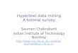 SLIDES: Hypertext Data Mining: A Tutorial Survey