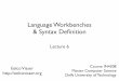 Model-Driven Software Development - Language Workbenches & Syntax Definition