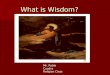 What Is  Wisdom?