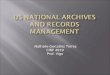 US National Archives and Records Managment