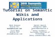 Tutorial   semantic wikis and applications