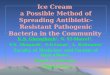 Ice cream as a possible method of spreading antimicrobial resistant pathogenic bacteria