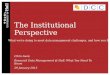 The institutional perspective on research data management