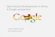 Open access developments in Africa: A Google perspective