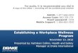 Establishing a Workplace Wellness Program