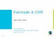 Janne Sivonen: Fairtrade & Corporate Social Responsibility