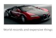World Records And Expensive Things