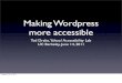 Wordpress accessibility enhancements