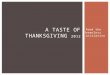 A taste of thanksgiving 2012