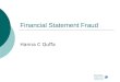 Prersentation: "Financial Statement Fraud"