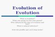 Evolution of evolution (1)