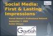 Social Media :First Impressions Seminar For Haredi Professionals