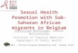 Sexual Health Promotion and HIV Prevention with Sub-Saharan African Migrants in Flanders, Belgium