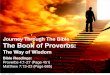 Journey through the Bible: the Book of Proverbs