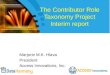The Contributor Role Taxonomy Project