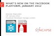 What's New on the Facebook Platform, January 2012
