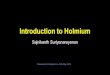 Introduction to holmium