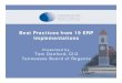 Best Practices from19 ERP Implementations