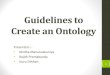 Guidelines to create an ontology