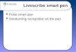 Handwriting recognition on Livescribe smartpen