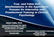 True- and False-Self Manifestations in Applications for Clinical Psychology Internships and Postdoctoral Fellowships